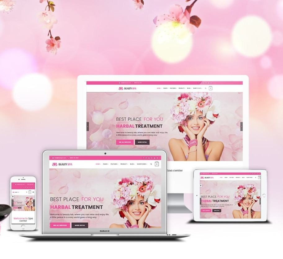 Mẫu website spa, thẩm mỹ viện SPA001