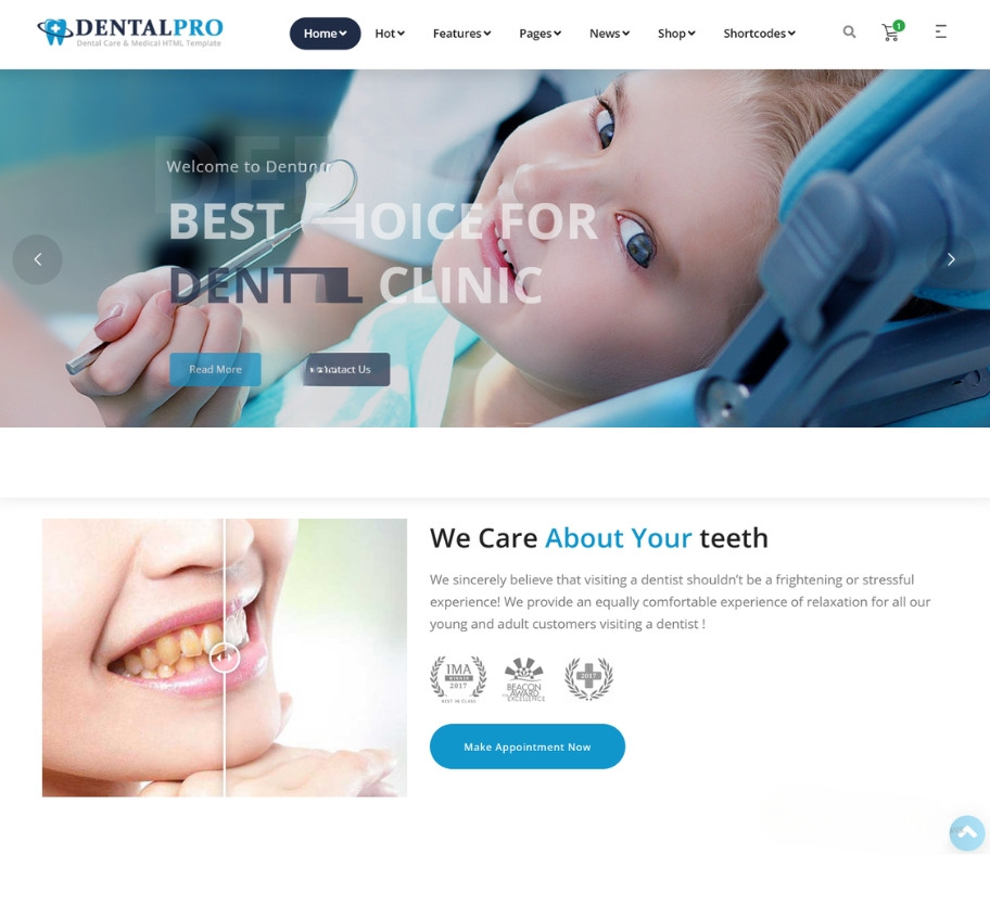 Mẫu web Dental Pro dành cho Nha Khoa NK002