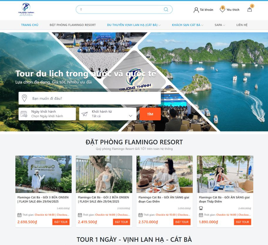 Mẫu website du lịch Trường Thành Travel DL003