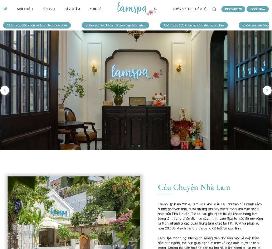 Mẫu website Lam Spa SPA007