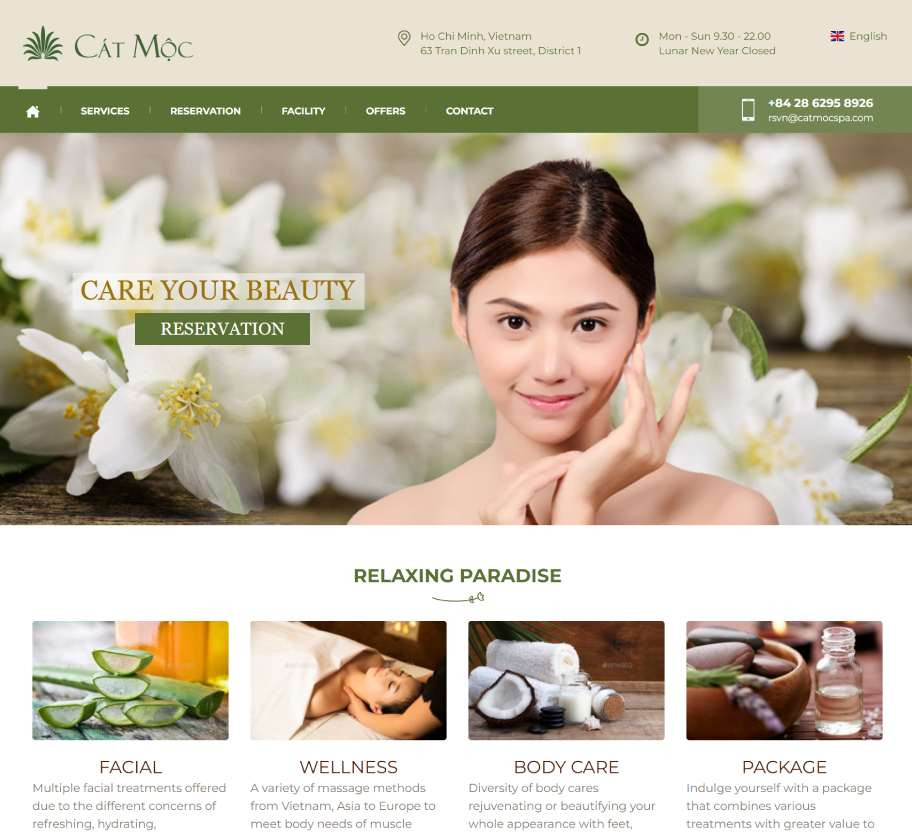 Mẫu website Cát Mộc SPA012