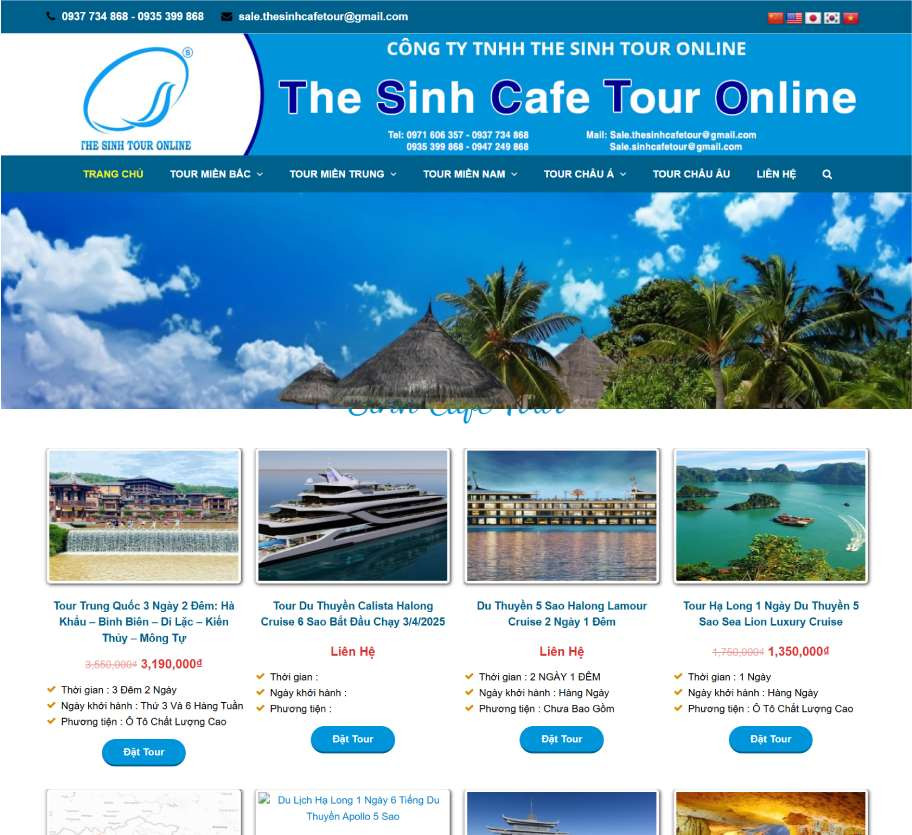 Mẫu website du lịch TheSing DL005