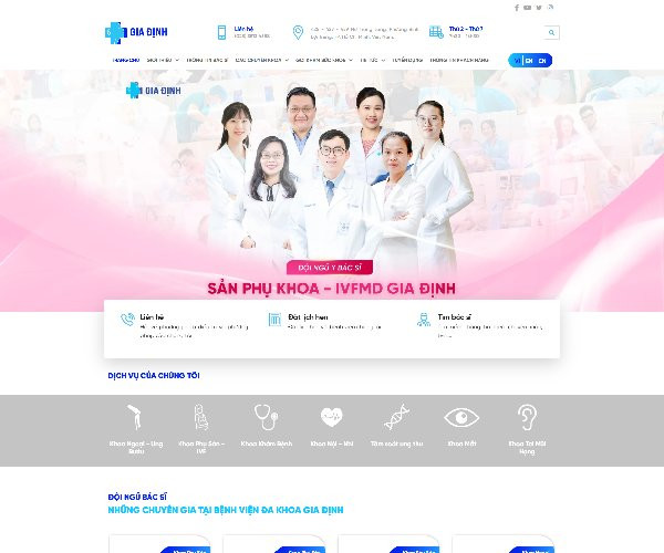 Mẫu web phòng khám pk002