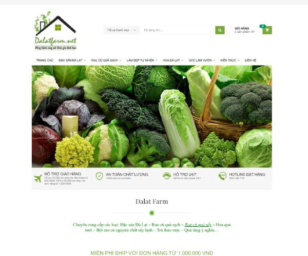 Mẫu web thực phẩm tp002