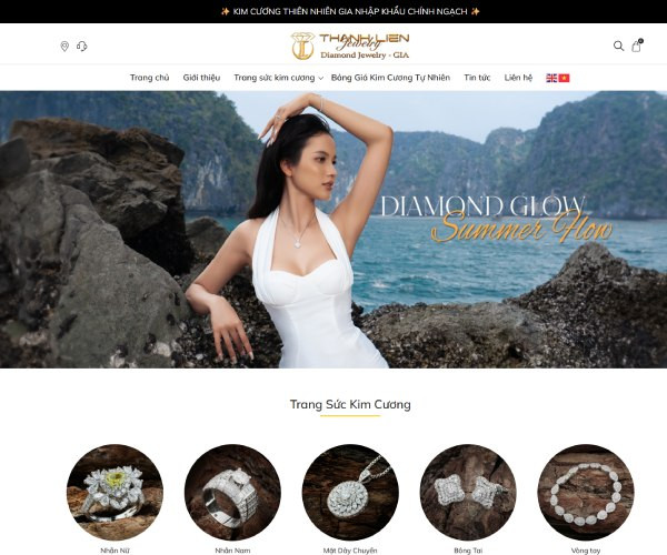 Mẫu website trang sức ts001