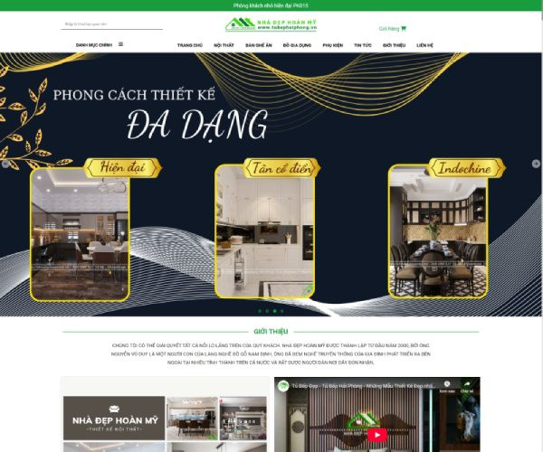 Giao diện web nội thất gia dụng ntgd001