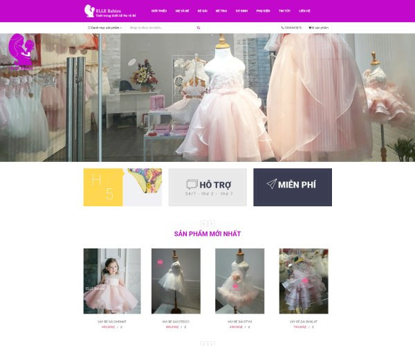 Mẫu web mẹ và bé mb001