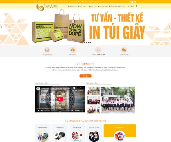 Mẫu web công ty in DN002
