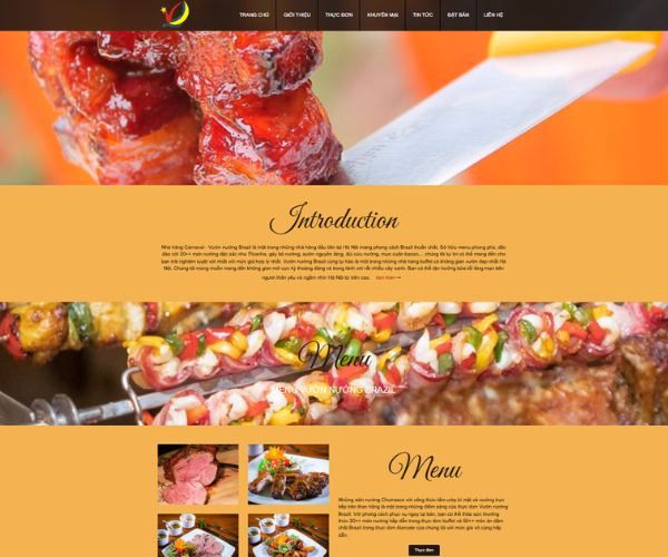 Mẫu web nhà hàng NH001