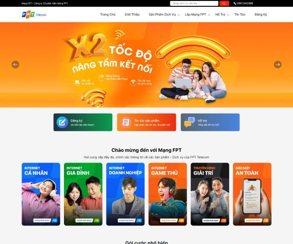 Mẫu web dịch vụ lắp mạng internet dv011