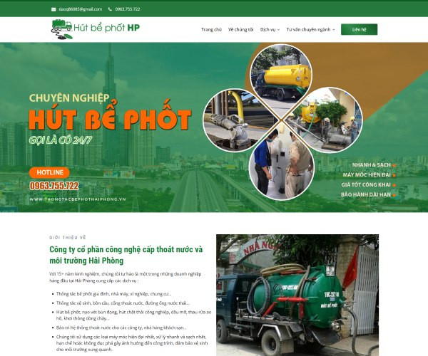 Mẫu web dịch vụ hút hầm cầu DV014