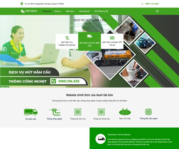 Mẫu web dịch vụ hút hầm cầu DV017