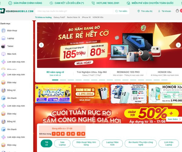 Mẫu web bán điện thoại laptop bh015