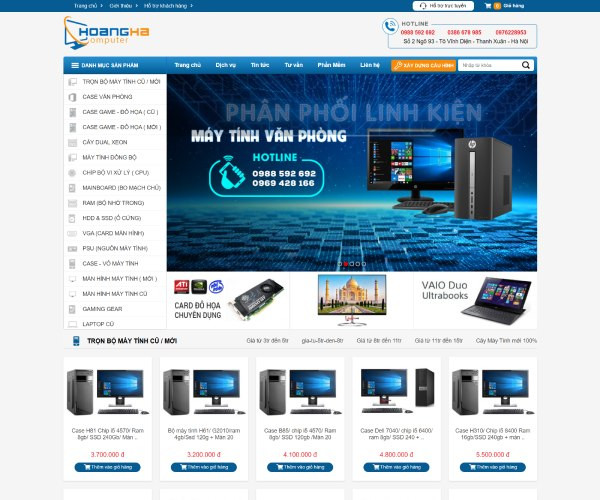 Mẫu web bán máy tính laptop bh016