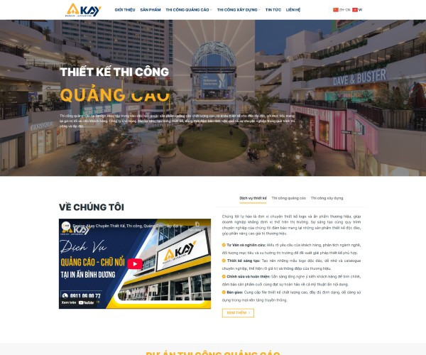 Mẫu website quảng cáo nội thất NT002