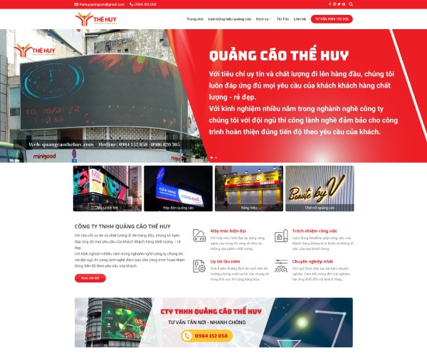 Mẫu web biển hiệu quảng cáo NT004