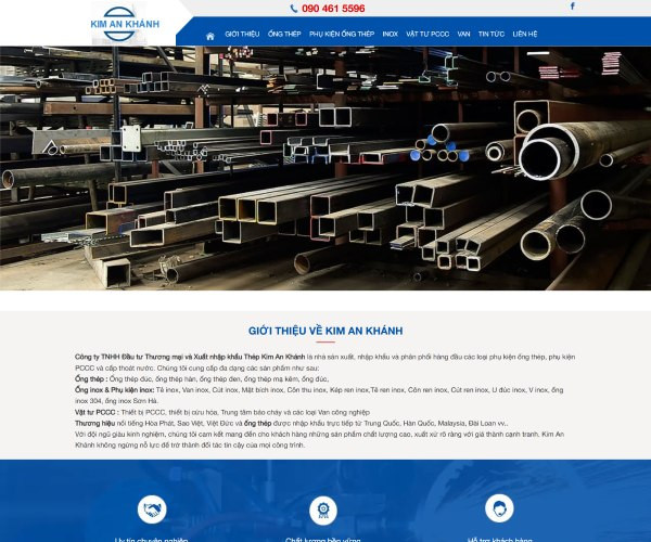 Mẫu web bán vật tư phòng cháy chữa cháy bh018