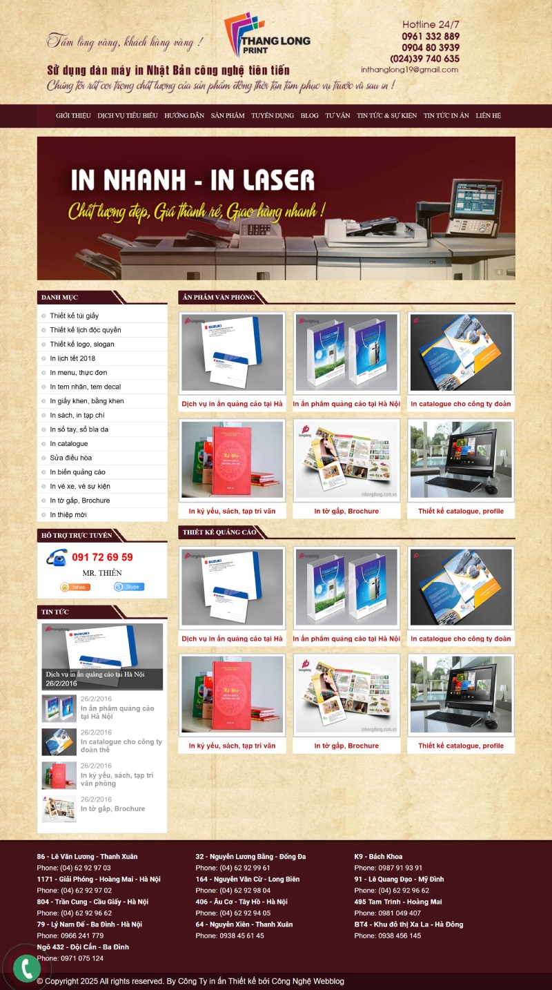 mẫu web công ty in dn001