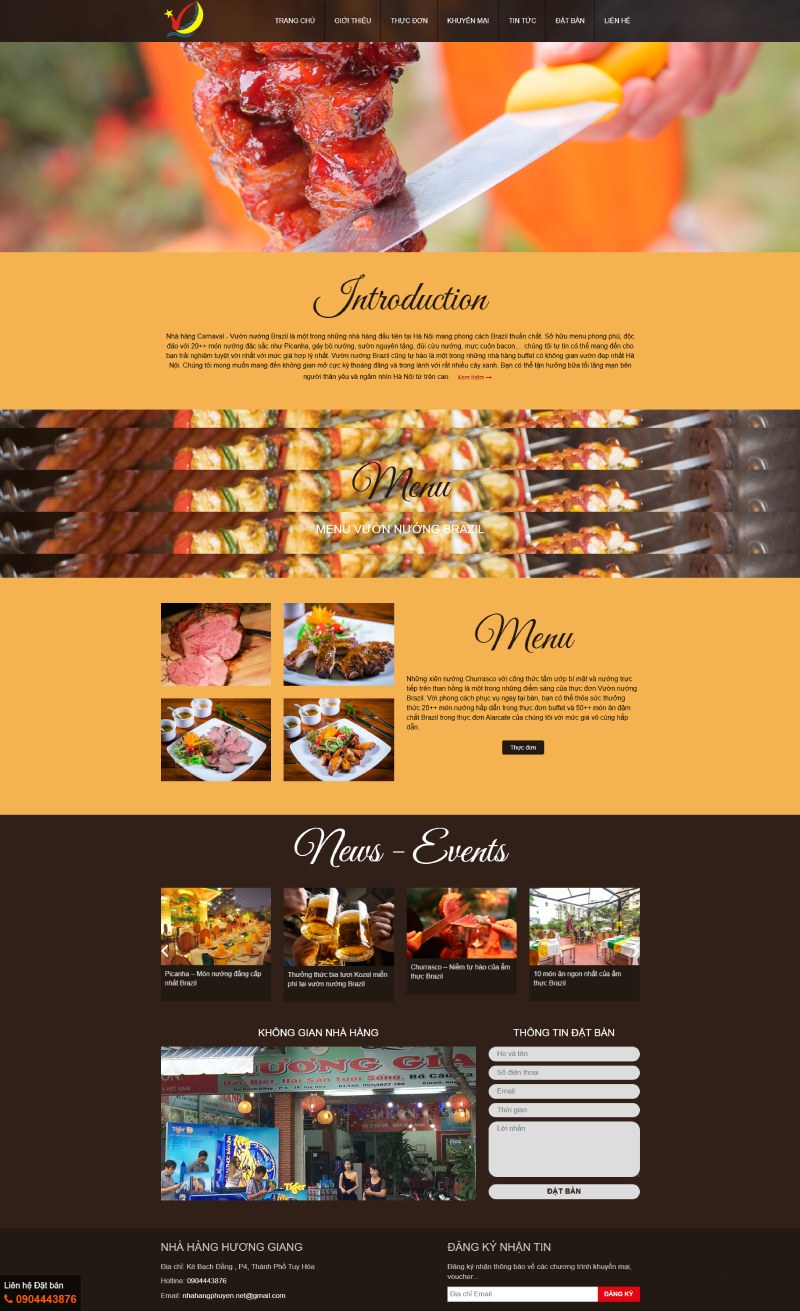 mẫu web nhà hàng nh001