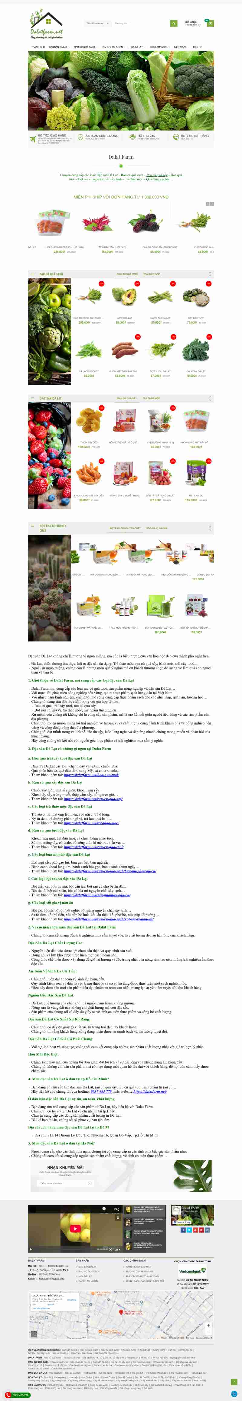 mẫu web bán thực phẩm tp002