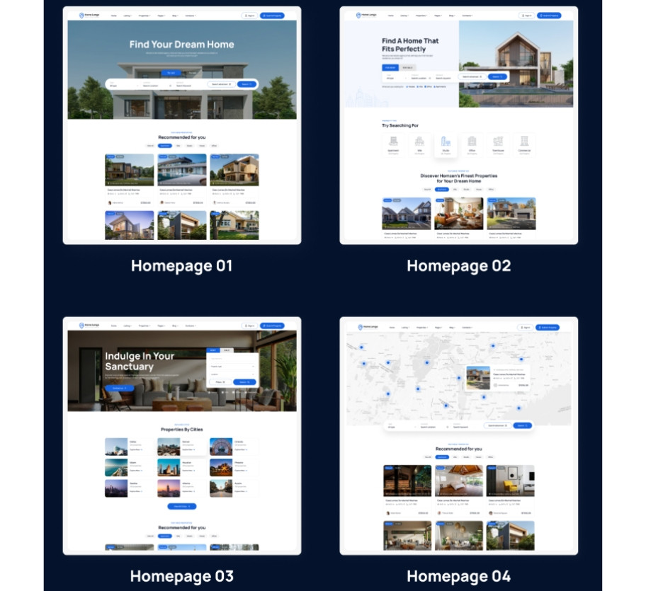 Mẫu website bất động sản Homelengo BDS001