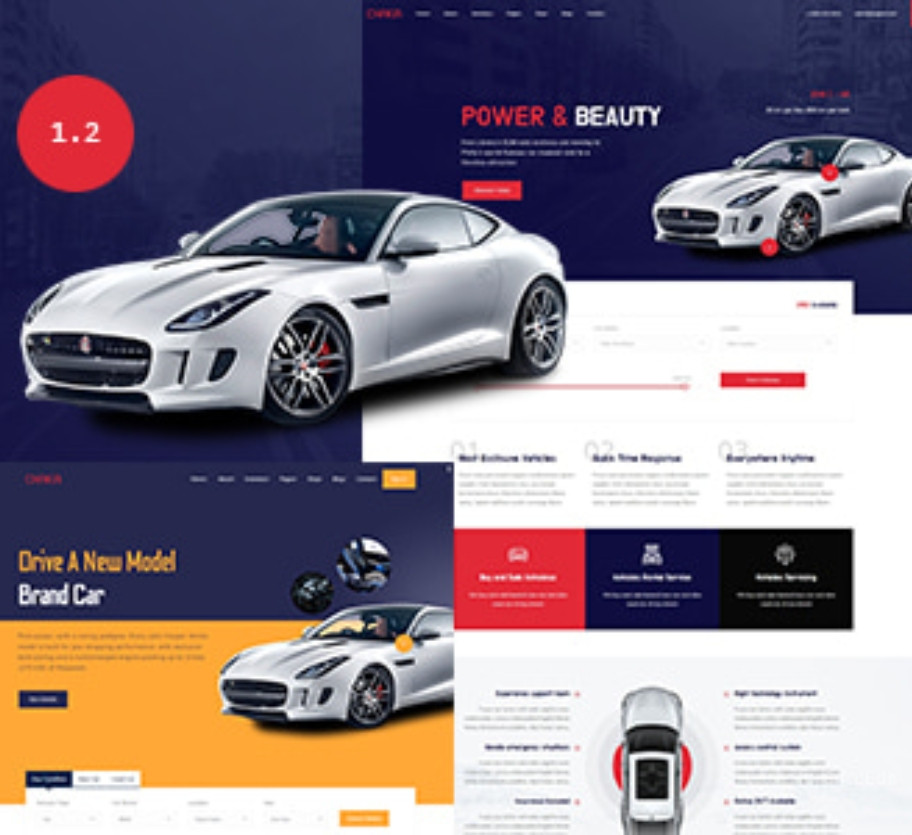 Mẫu web bán xe ô tô Chaka BH002