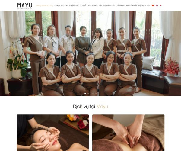 Mẫu web dịch vụ Spa sp001